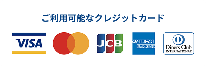 VISA / MasterCard / JCB / American Express / Diners Club